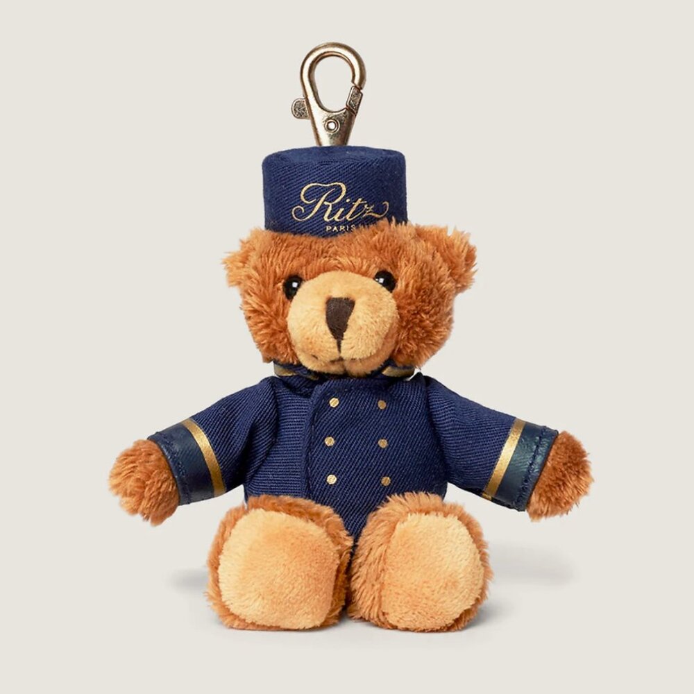 Rare Ritz Paris Teddy Bear Bellboy Keyring
